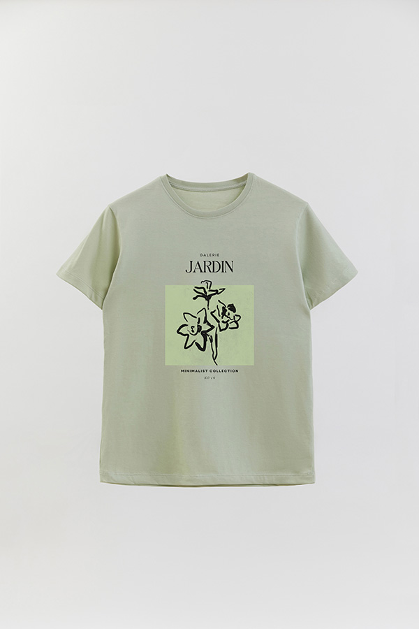 REMERA BASICA ESTAMPADA JARDIN 10