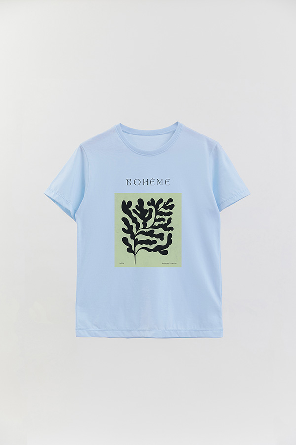 REMERA BASICA ESTAMPADA JARDIN 8