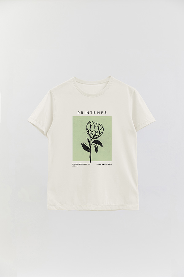 REMERA BASICA ESTAMPADA JARDIN 3