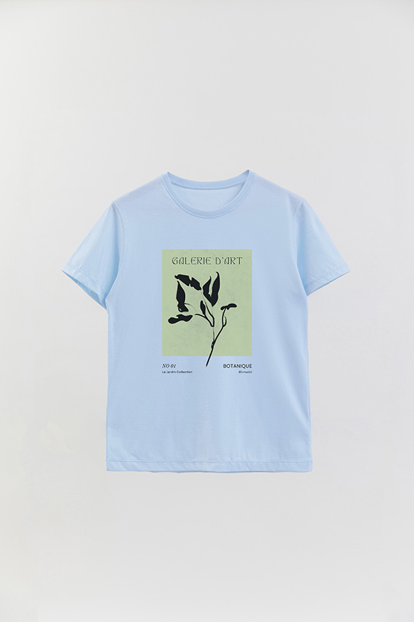 REMERA BASICA ESTAMPADA JARDIN 1