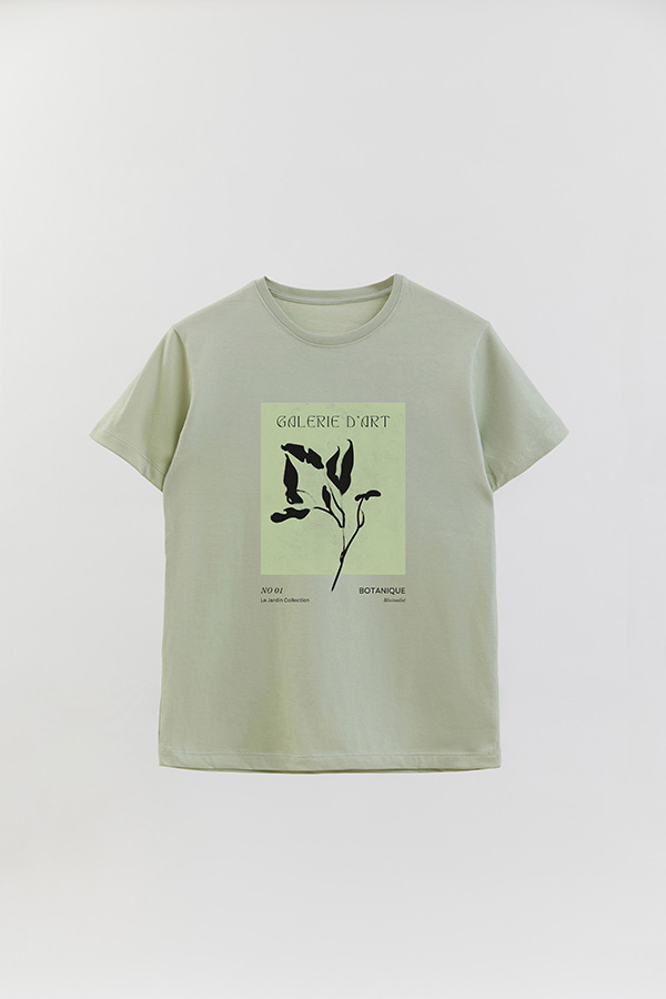 REMERA BASICA ESTAMPADA JARDIN 1