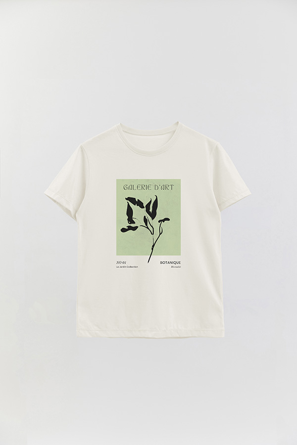 REMERA BASICA ESTAMPADA JARDIN 1