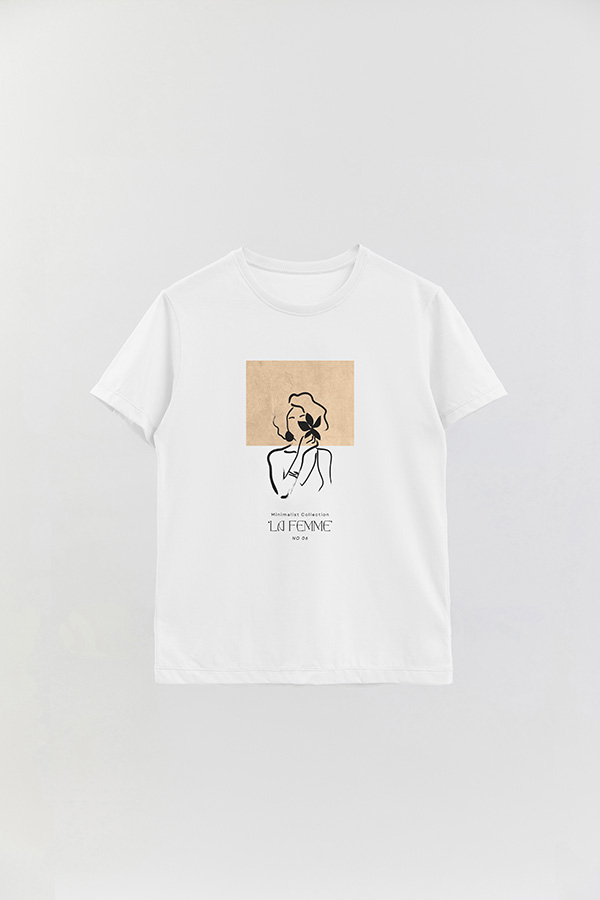 REMERA BASICA ESTAMPADA FEMME 6