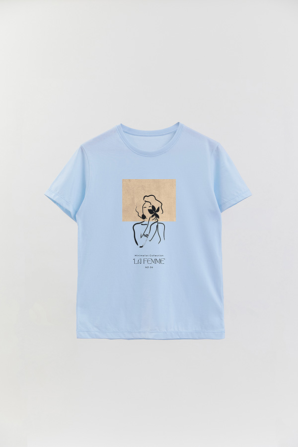REMERA BASICA ESTAMPADA FEMME 6