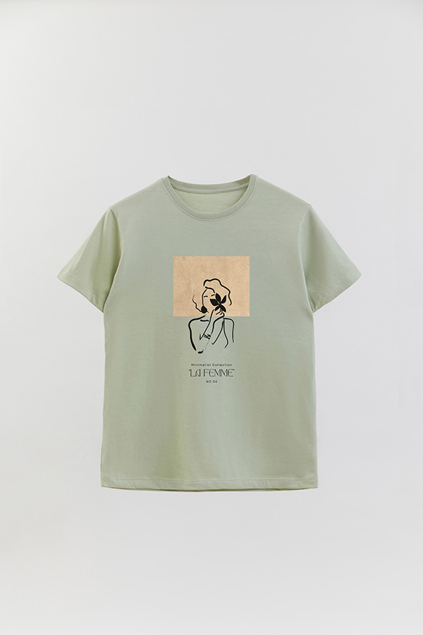 REMERA BASICA ESTAMPADA FEMME 6