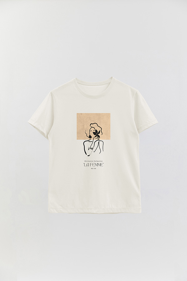 REMERA BASICA ESTAMPADA FEMME 6