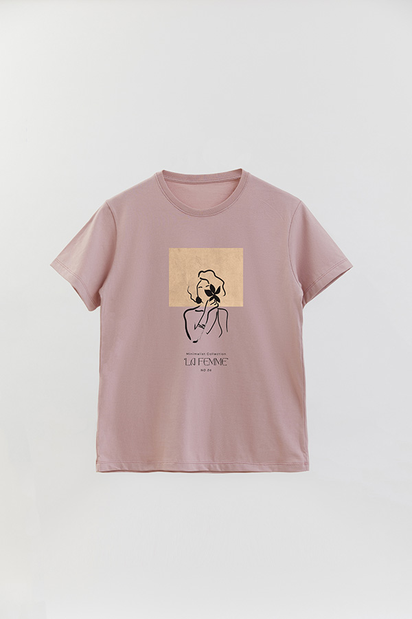REMERA BASICA ESTAMPADA FEMME 6