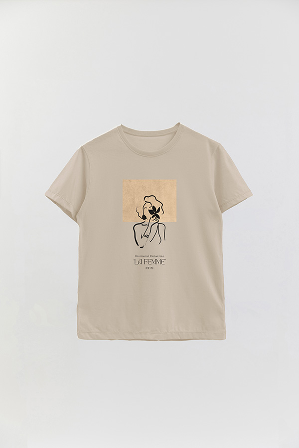 REMERA BASICA ESTAMPADA FEMME 6