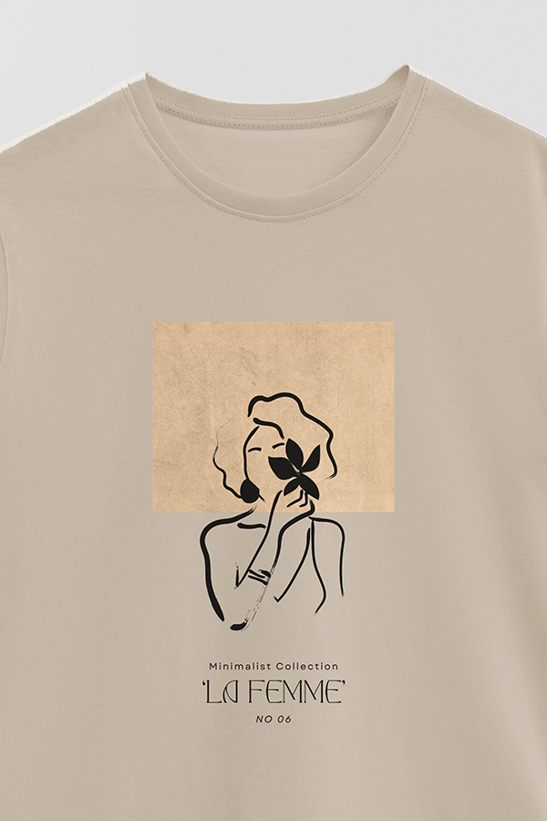 REMERA BASICA ESTAMPADA FEMME 6