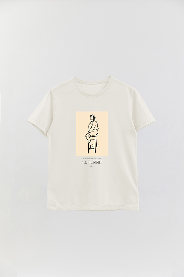 REMERA BASICA ESTAMPADA FEMME 5