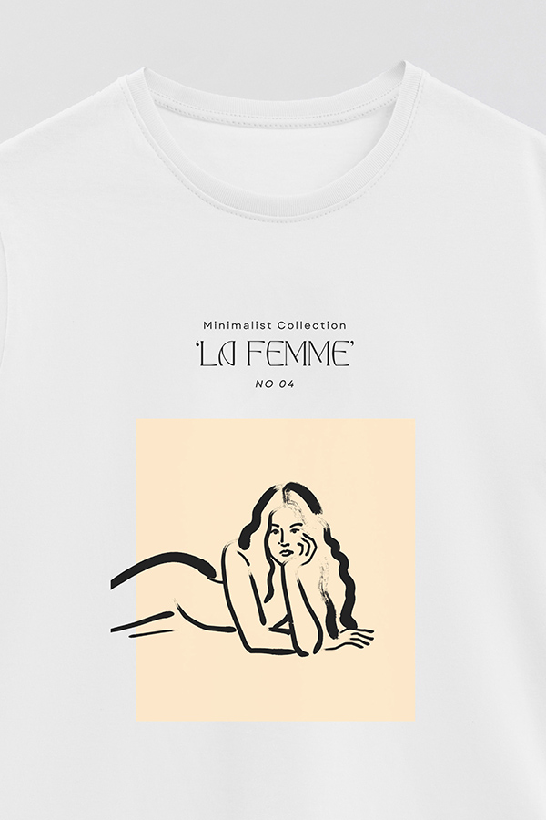 REMERA BASICA ESTAMPADA FEMME 5
