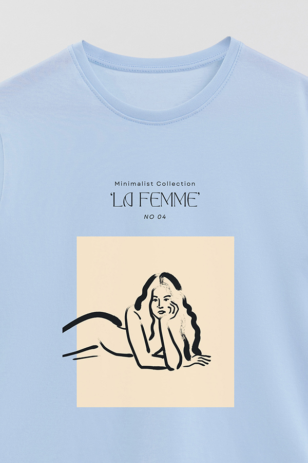 REMERA BASICA ESTAMPADA FEMME 5