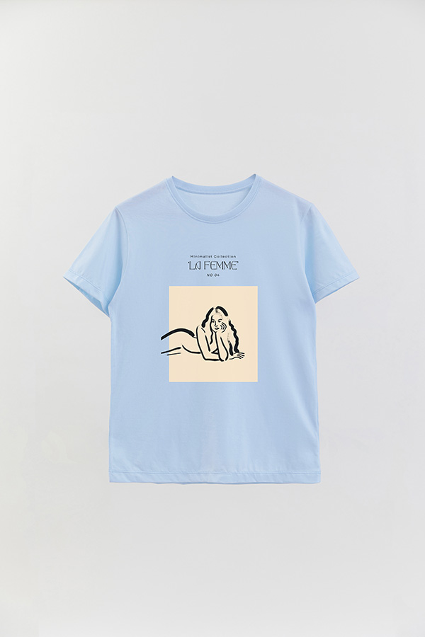 REMERA BASICA ESTAMPADA FEMME 5