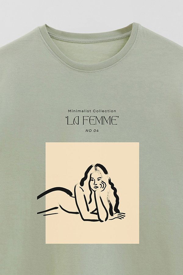 REMERA BASICA ESTAMPADA FEMME 5