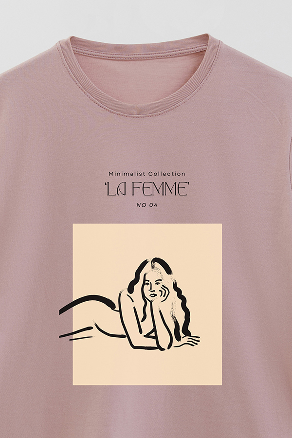 REMERA BASICA ESTAMPADA FEMME 5