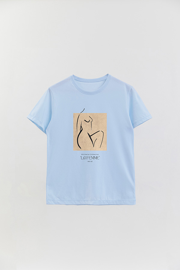 REMERA BASICA ESTAMPADA FEMME 2