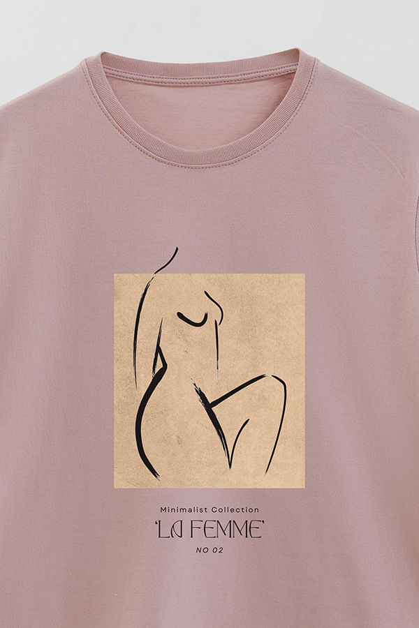 REMERA BASICA ESTAMPADA FEMME 2