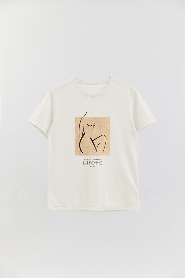 REMERA BASICA ESTAMPADA FEMME 2