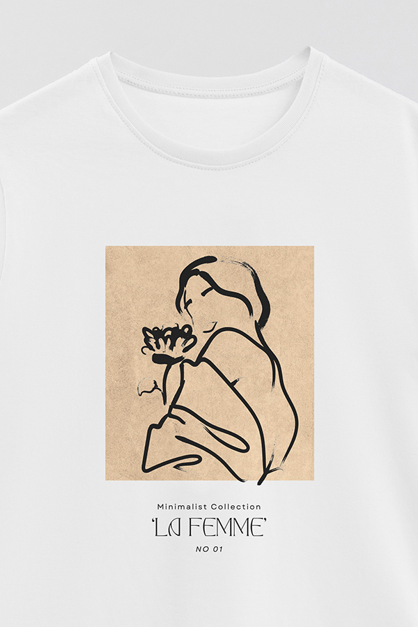 REMERA BASICA ESTAMPADA FEMME 1
