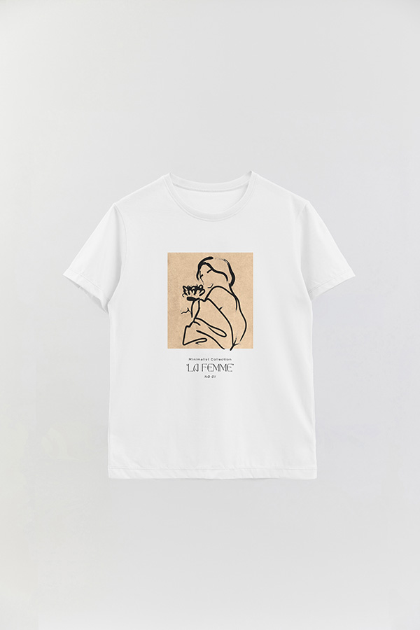 REMERA BASICA ESTAMPADA FEMME 1