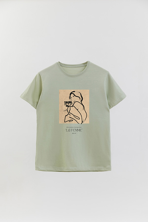 REMERA BASICA ESTAMPADA FEMME 1
