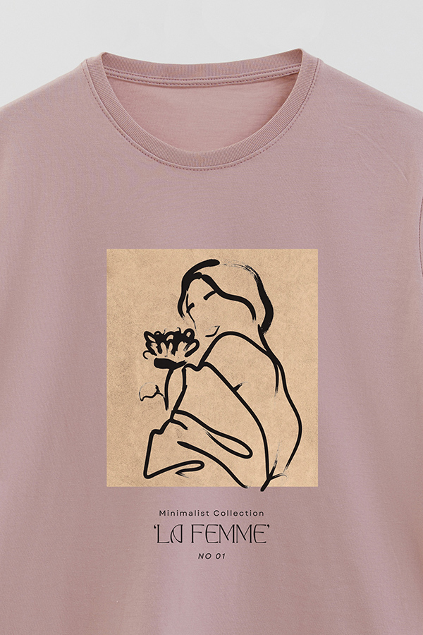 REMERA BASICA ESTAMPADA FEMME 1