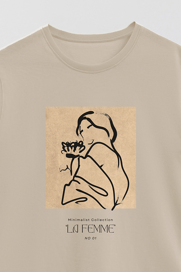 REMERA BASICA ESTAMPADA FEMME 1