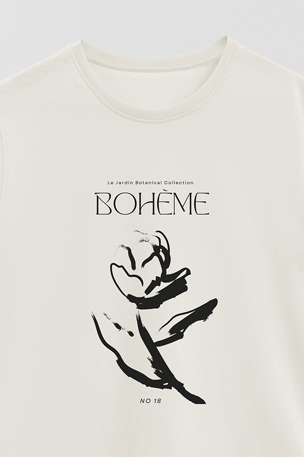 REMERA BASICA ESTAMPADA BOTANICAL 18