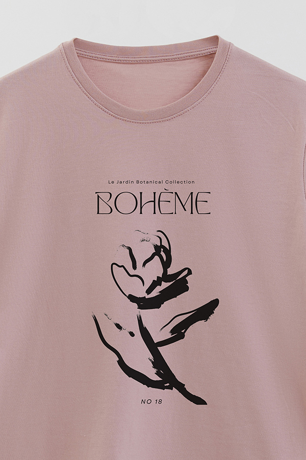 REMERA BASICA ESTAMPADA BOTANICAL 18