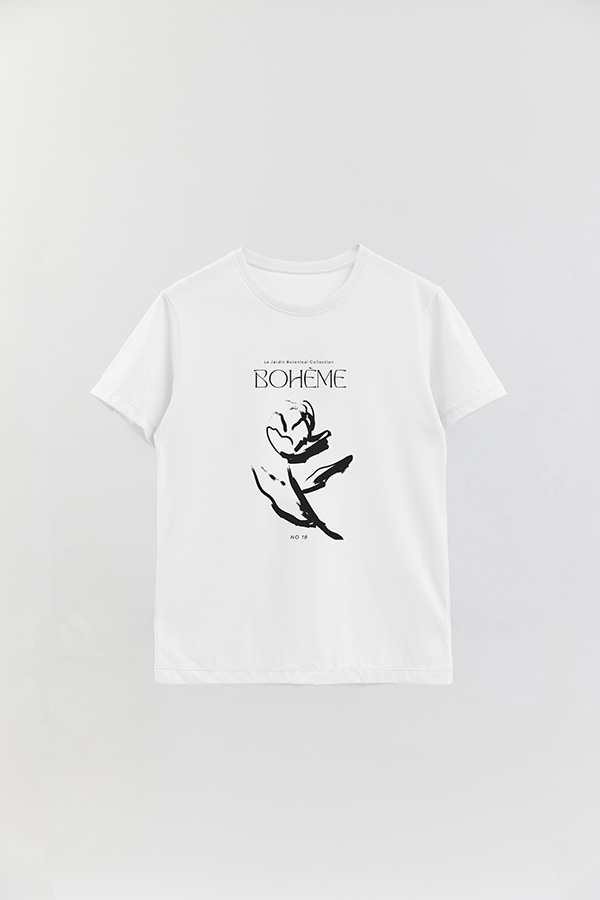 REMERA BASICA ESTAMPADA BOTANICAL 18