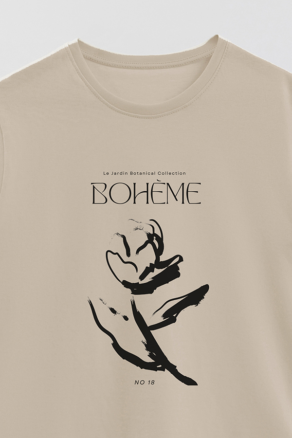 REMERA BASICA ESTAMPADA BOTANICAL 18