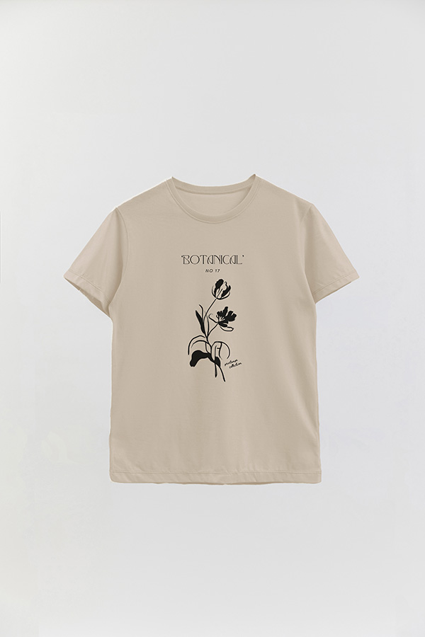 REMERA BASICA ESTAMPADA BOTANICAL 17