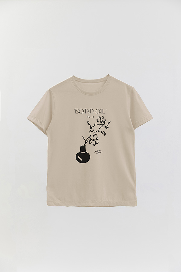 REMERA BASICA ESTAMPADA BOTANICAL 16