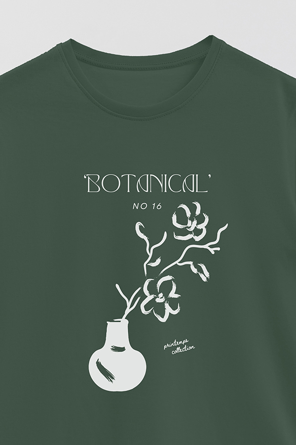 REMERA BASICA ESTAMPADA BOTANICAL 16