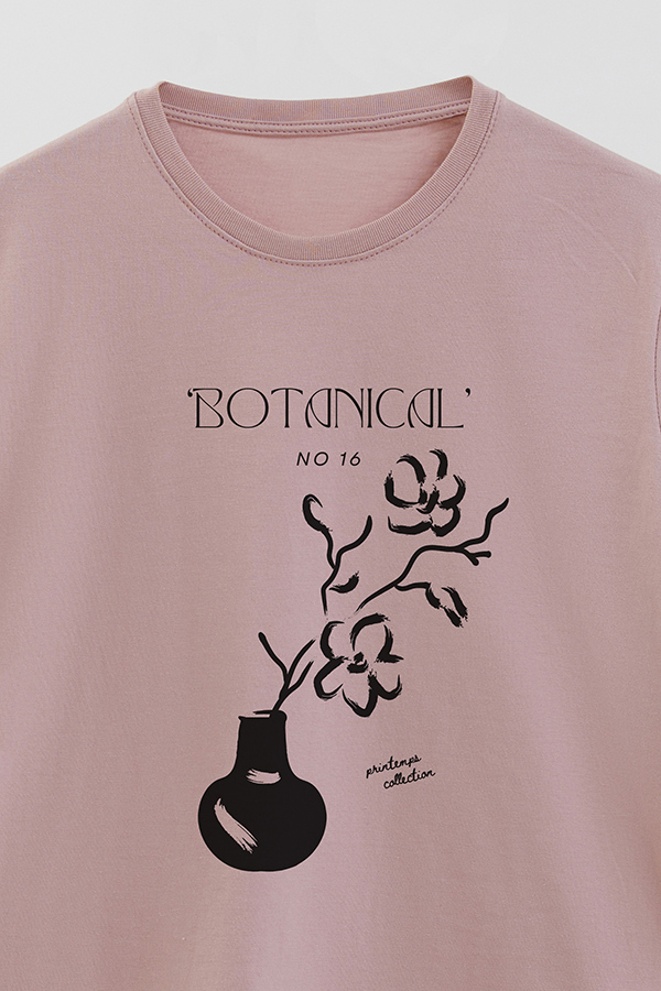 REMERA BASICA ESTAMPADA BOTANICAL 16