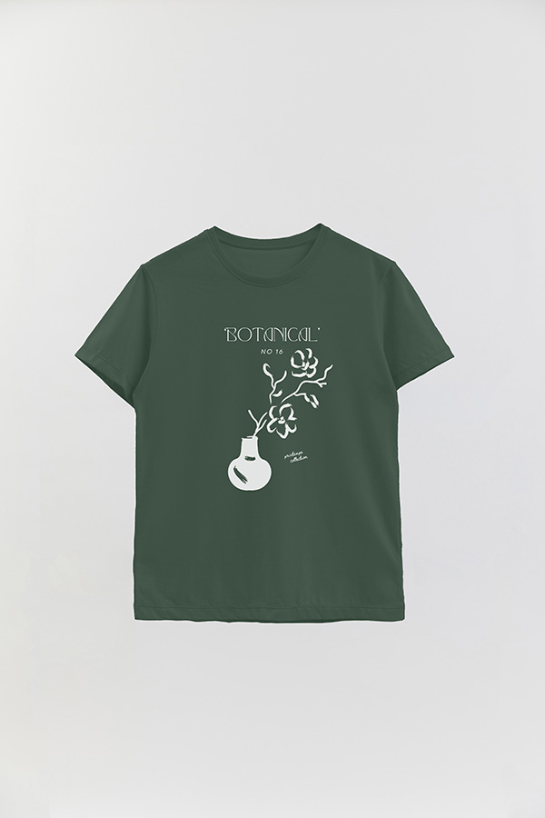 REMERA BASICA ESTAMPADA BOTANICAL 16