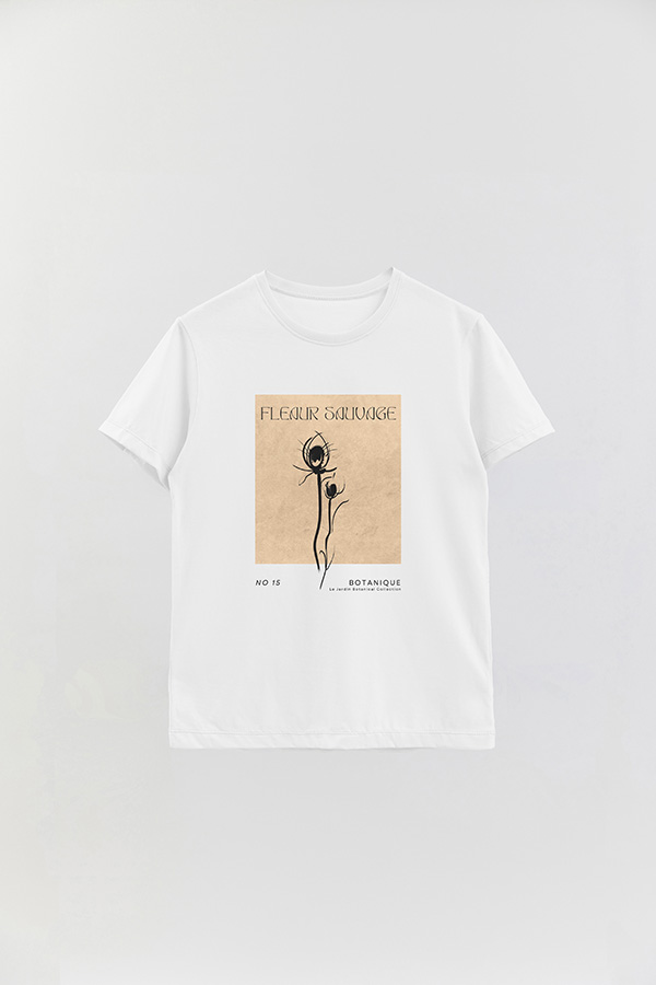 REMERA BASICA ESTAMPADA BOTANICAL 15