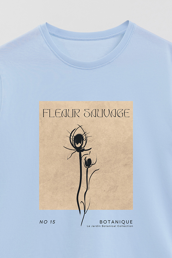 REMERA BASICA ESTAMPADA BOTANICAL 15