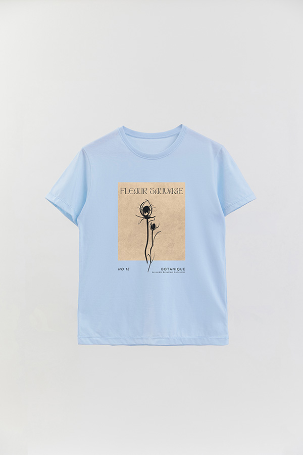 REMERA BASICA ESTAMPADA BOTANICAL 15