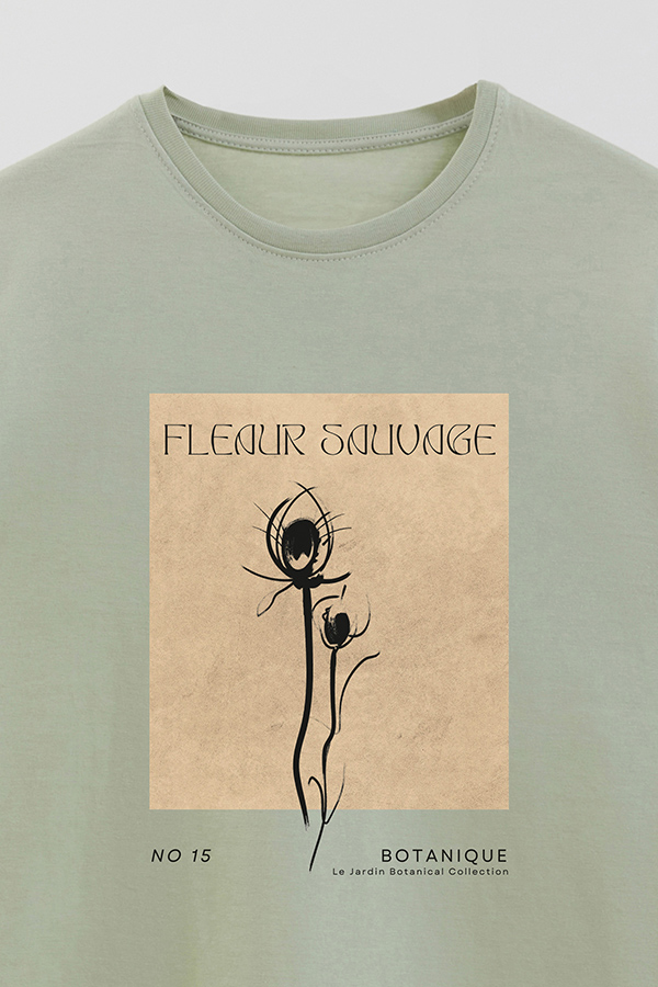 REMERA BASICA ESTAMPADA BOTANICAL 15