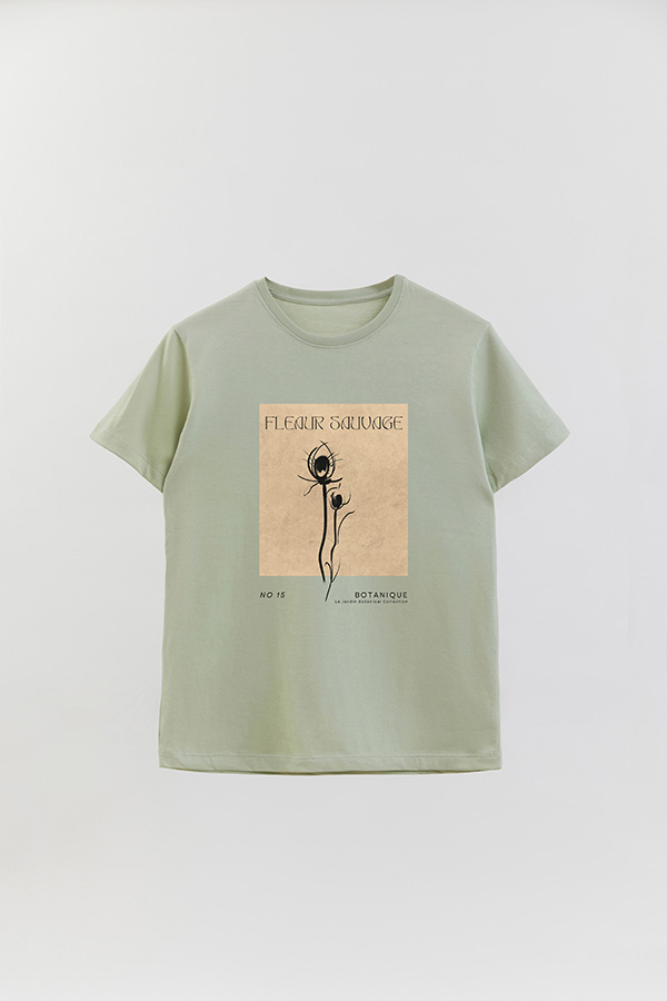 REMERA BASICA ESTAMPADA BOTANICAL 15