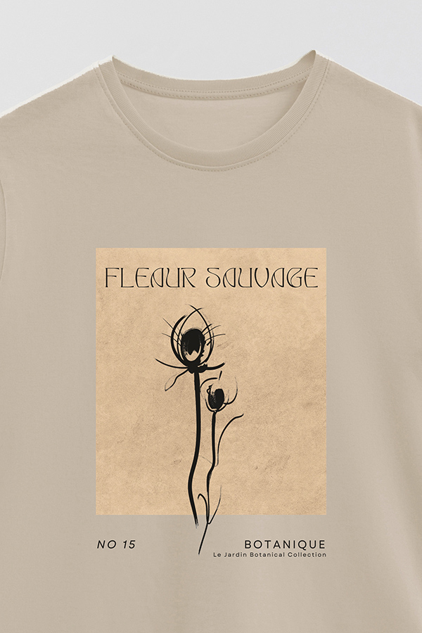 REMERA BASICA ESTAMPADA BOTANICAL 15