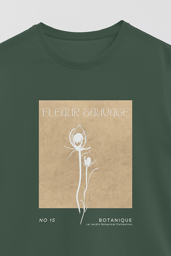 REMERA BASICA ESTAMPADA BOTANICAL 15