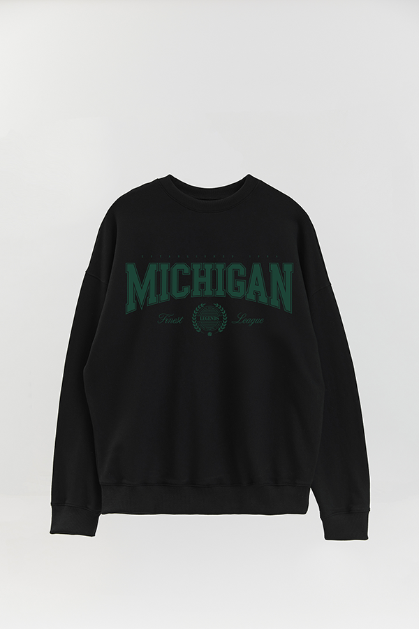 BUZO CREWNECK ESTAMPADO VARSITY MICHIGAN