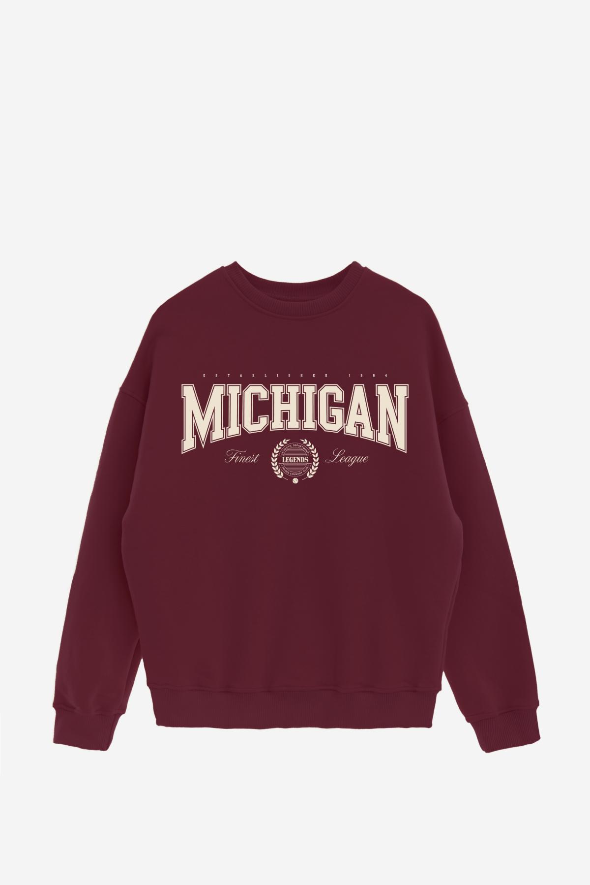 BUZO CREWNECK ESTAMPADO VARSITY MICHIGAN