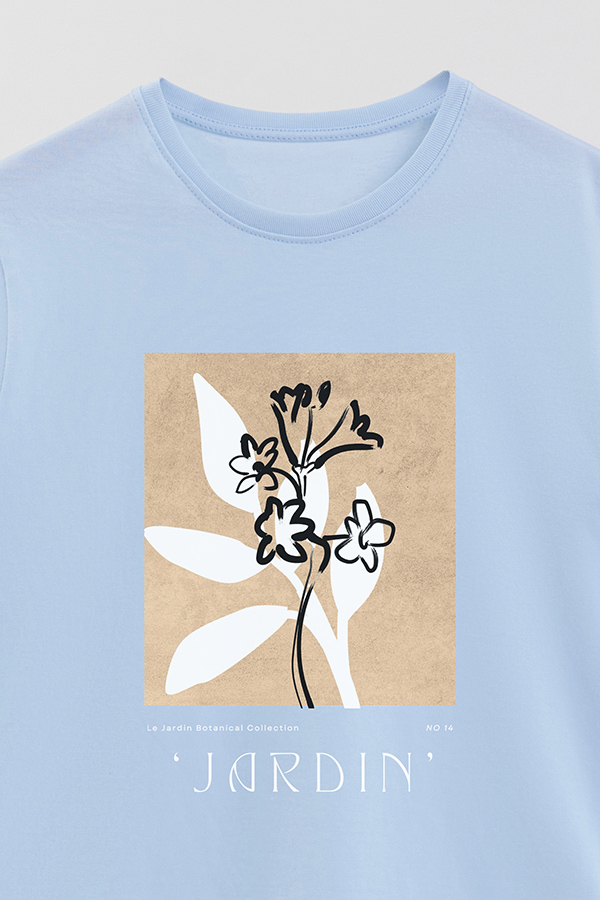 REMERA BASICA ESTAMPADA BOTANICAL 14