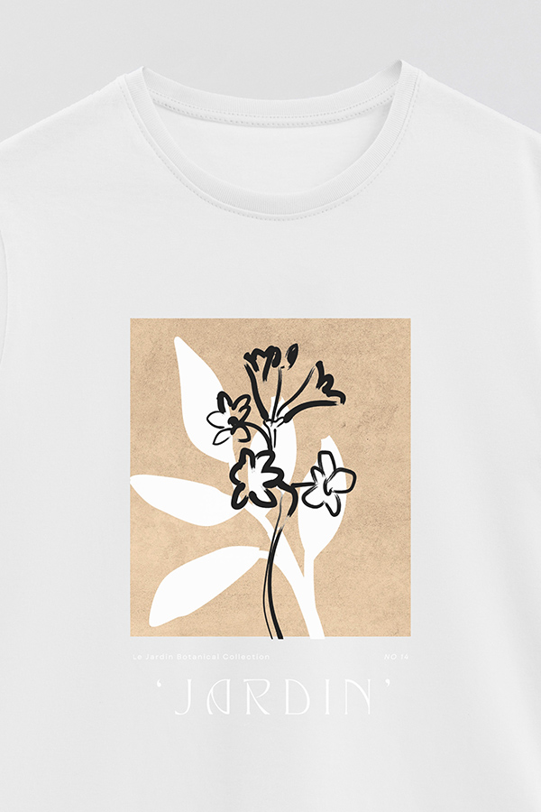 REMERA BASICA ESTAMPADA BOTANICAL 14