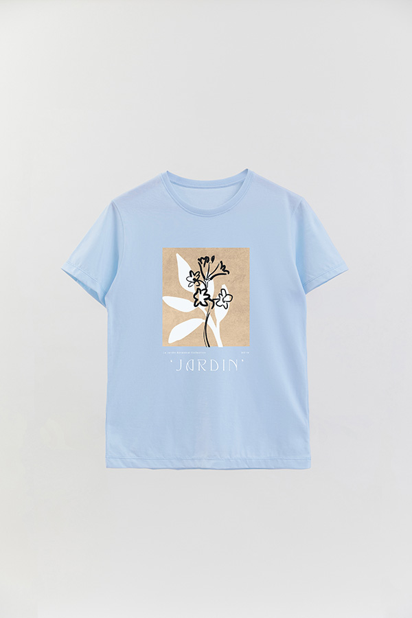 REMERA BASICA ESTAMPADA BOTANICAL 14