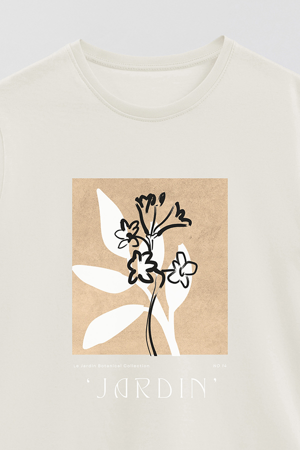 REMERA BASICA ESTAMPADA BOTANICAL 14