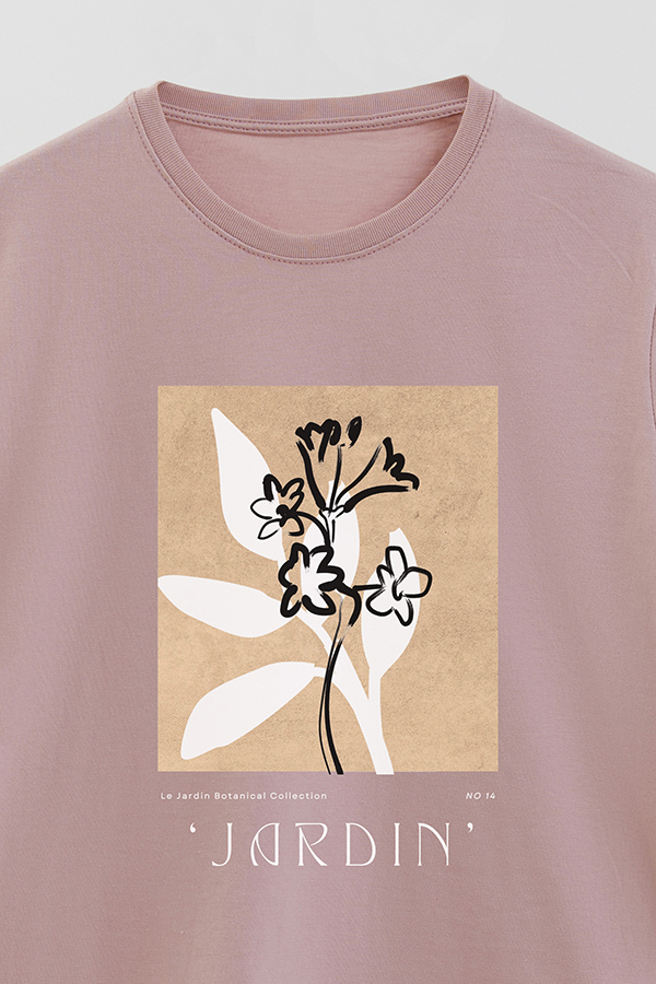 REMERA BASICA ESTAMPADA BOTANICAL 14
